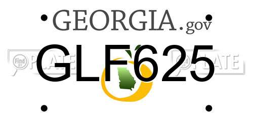 GLF625 Georgia License Plate