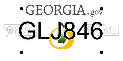 GLJ846 Georgia License Plate