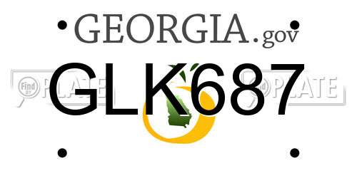 GLK687 Georgia License Plate