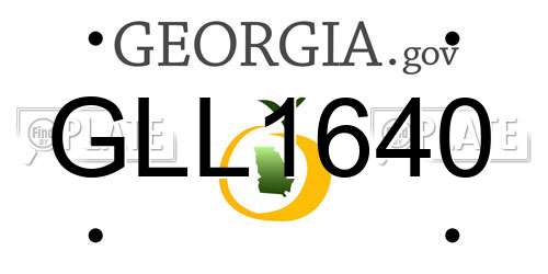 GLL1640 Georgia License Plate