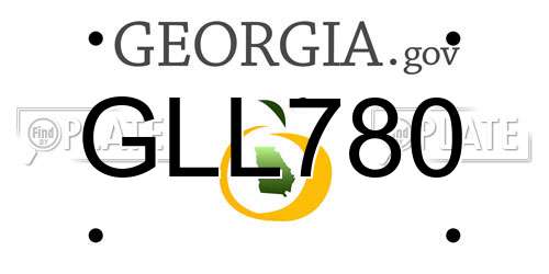 GLL780 Georgia License Plate