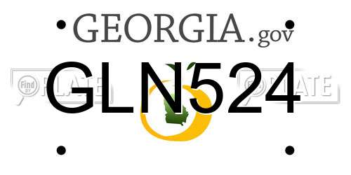GLN524 Georgia License Plate