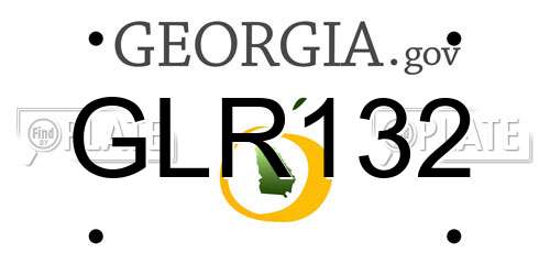 GLR132 Georgia License Plate