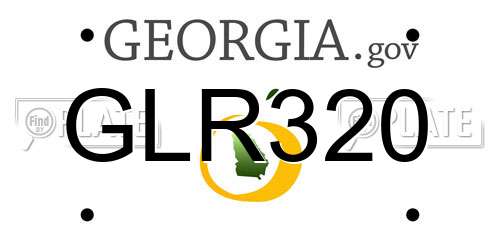 GLR320 Georgia License Plate