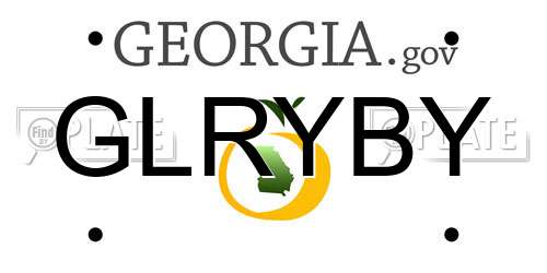 GLRYBY Georgia License Plate