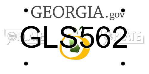 GLS562 Georgia License Plate
