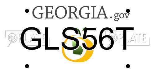 GLS56T Georgia License Plate