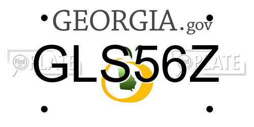 GLS56Z Georgia License Plate