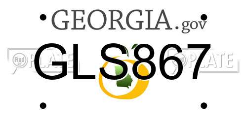 GLS867 Georgia License Plate