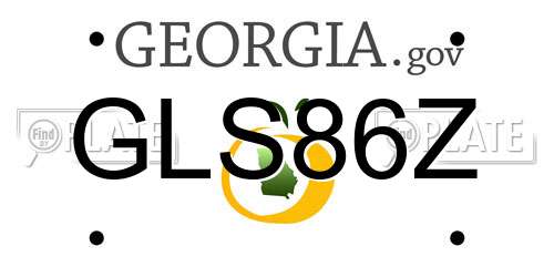 GLS86Z Georgia License Plate