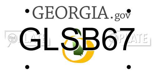 GLSB67 Georgia License Plate