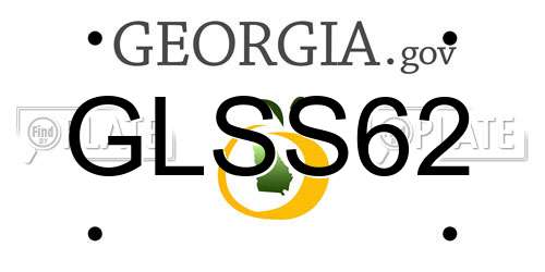 GLSS62 Georgia License Plate