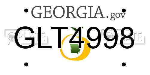 GLT4998 Georgia License Plate