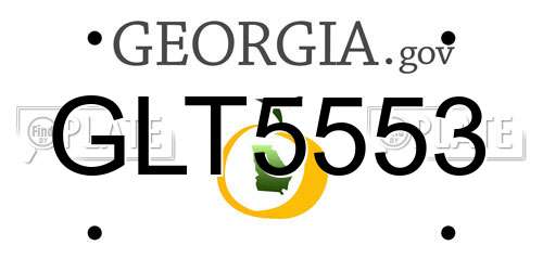 GLT5553 Georgia License Plate