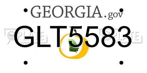 GLT5583 Georgia License Plate