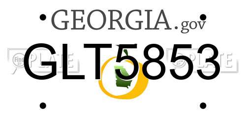 GLT5853 Georgia License Plate