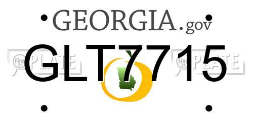 GLT7715 Georgia License Plate