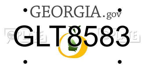 GLT8583 Georgia License Plate