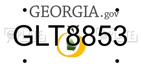 GLT8853 Georgia License Plate
