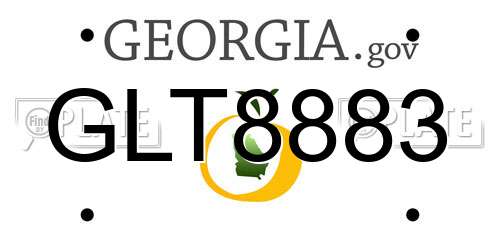 GLT8883 Georgia License Plate