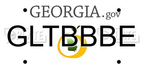 GLTBBBE Georgia License Plate