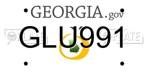 GLU991 Georgia License Plate