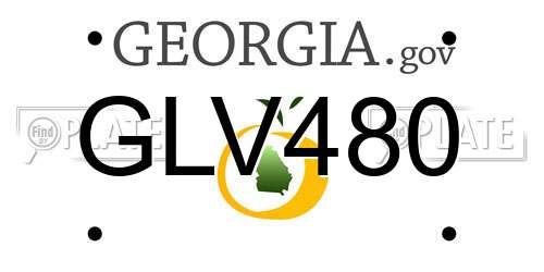 GLV480 Georgia License Plate