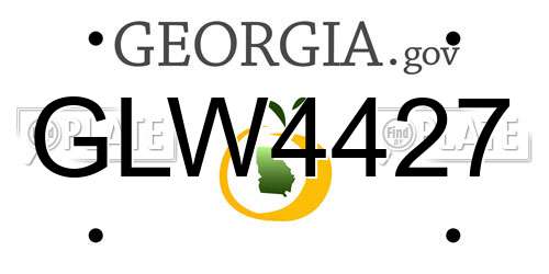 GLW4427 Georgia License Plate