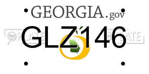 GLZ146 Georgia License Plate