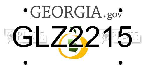GLZ2215 Georgia License Plate
