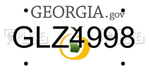 GLZ4998 Georgia License Plate