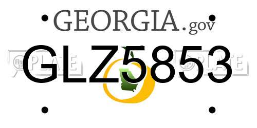GLZ5853 Georgia License Plate