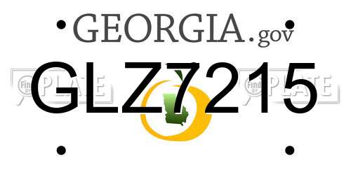 GLZ7215 Georgia License Plate