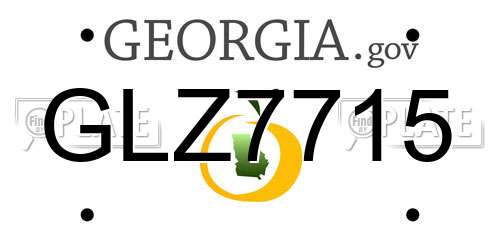 GLZ7715 Georgia License Plate