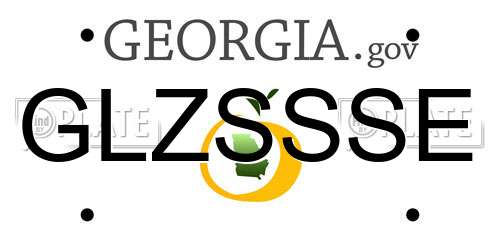 GLZSSSE Georgia License Plate