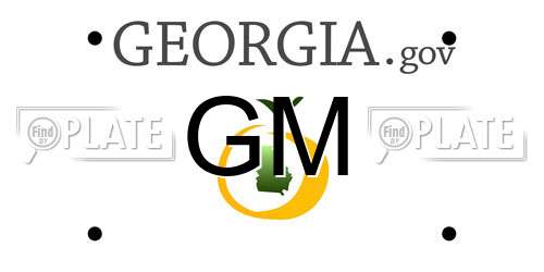 GM Georgia License Plate