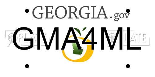 GMA4ML Georgia License Plate