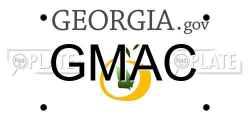 GMAC Georgia License Plate