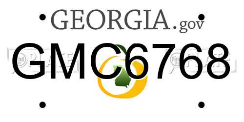 GMC6768 Georgia License Plate
