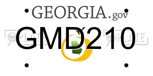 GMD210 Georgia License Plate
