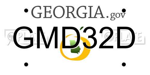GMD32D Georgia License Plate