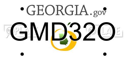 GMD32O Georgia License Plate