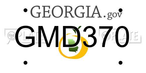 GMD370 Georgia License Plate