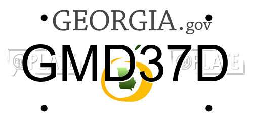 GMD37D Georgia License Plate