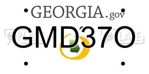 GMD37O Georgia License Plate
