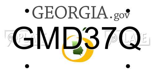 GMD37Q Georgia License Plate