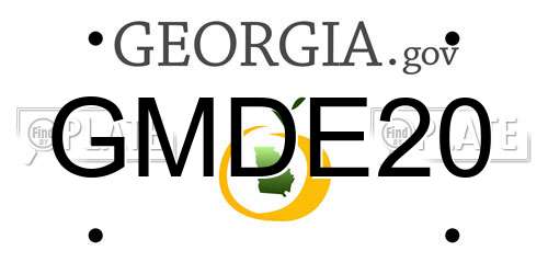 GMDE20 Georgia License Plate