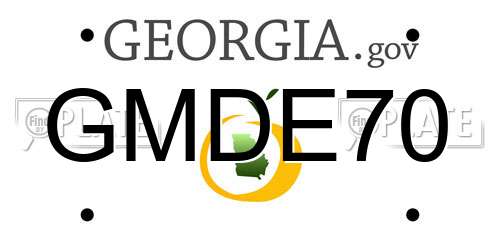 GMDE70 Georgia License Plate