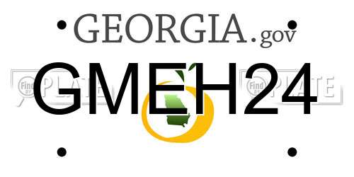 GMEH24 Georgia License Plate