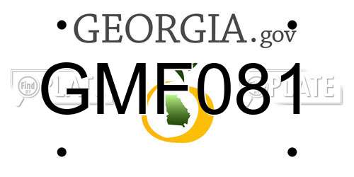 GMF081 Georgia License Plate
